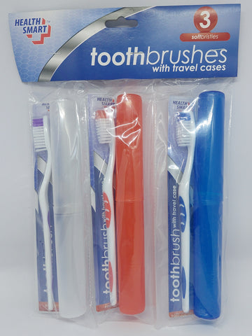 Toothbrushes with travel cases