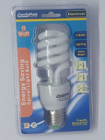 Energy Saving Spiral Light Bulb 11 Watts