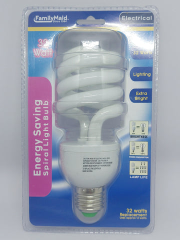 Energy Saving Spiral Light Bulb - 32 Watt