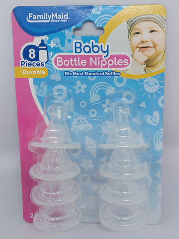 Baby Bottle Nipples - 8 Pieces