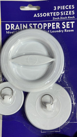 3 Piece Drain Stopper Set