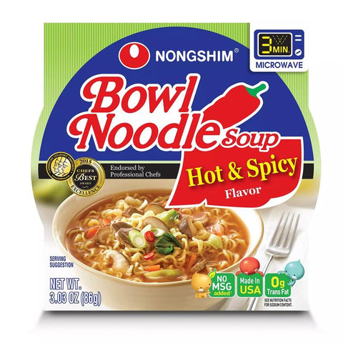 Nongshim Hot & Spicy Bowl Noodle Soup