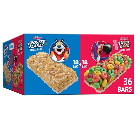 Froot Loops & Frosted Flakes Cereal Treat Bars Variety Pack (36 ct.)