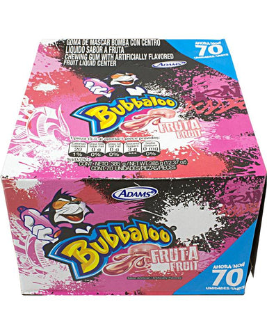 Bubbaloo Adams Fruit Gum 70ct