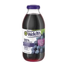 WELCH JUICE GLASS BOTTLE 16OZ GRAPE