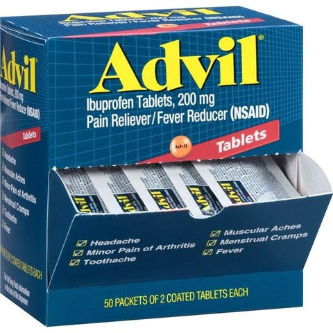 Advil Pain Reliever Tablet;  (50 pk/case; 2 tablets/pk.)