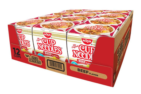 Nissin beef Cup Noodles (12 pk.)