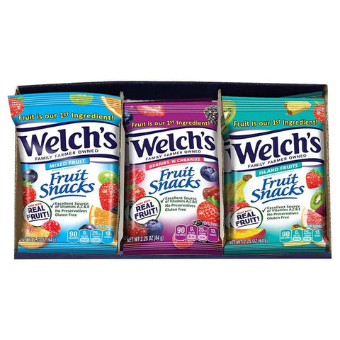 Welch`s Fruit Snacks Variety Pack 2.25oz * 16 pieces