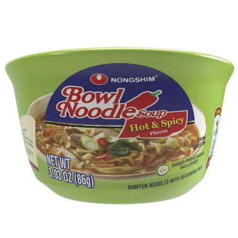 Nongshim Bowl Noodle Hot and Spicy Beef   18CT